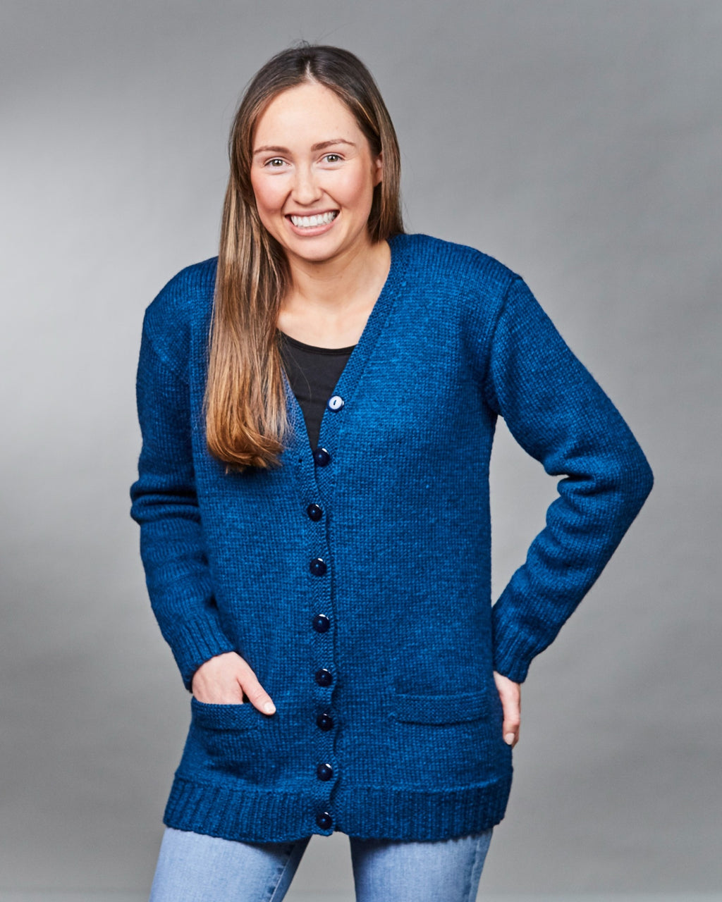 Longline V-Neck Cardigan - Knitting Pattern | PT 8552