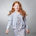 PT 8571 - Kids Knot Stitch Raglan Sleeve Cardigan - Knitting Pattern