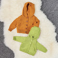 PT 8573 - Babies Hoodie with Pockets - Knitting Pattern