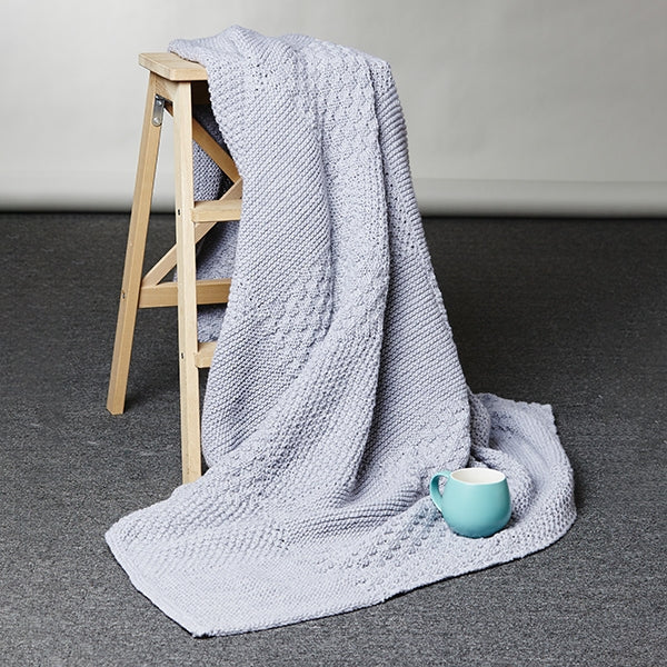 PT 8574 - Easy Patchwork Knit Throw - Knitting Pattern