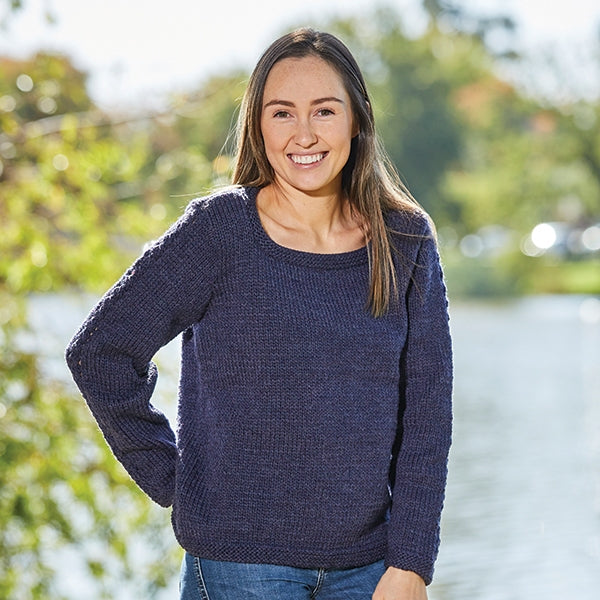 PT 8575 - Jumper with Lace Patterned Sleeves - Knitting Pattern