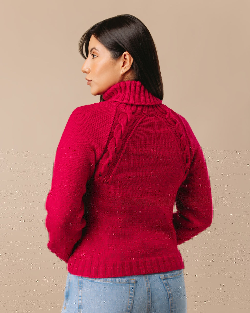 PT 8576 - Cabled Raglan Sleeve Jumper - Knitting Pattern