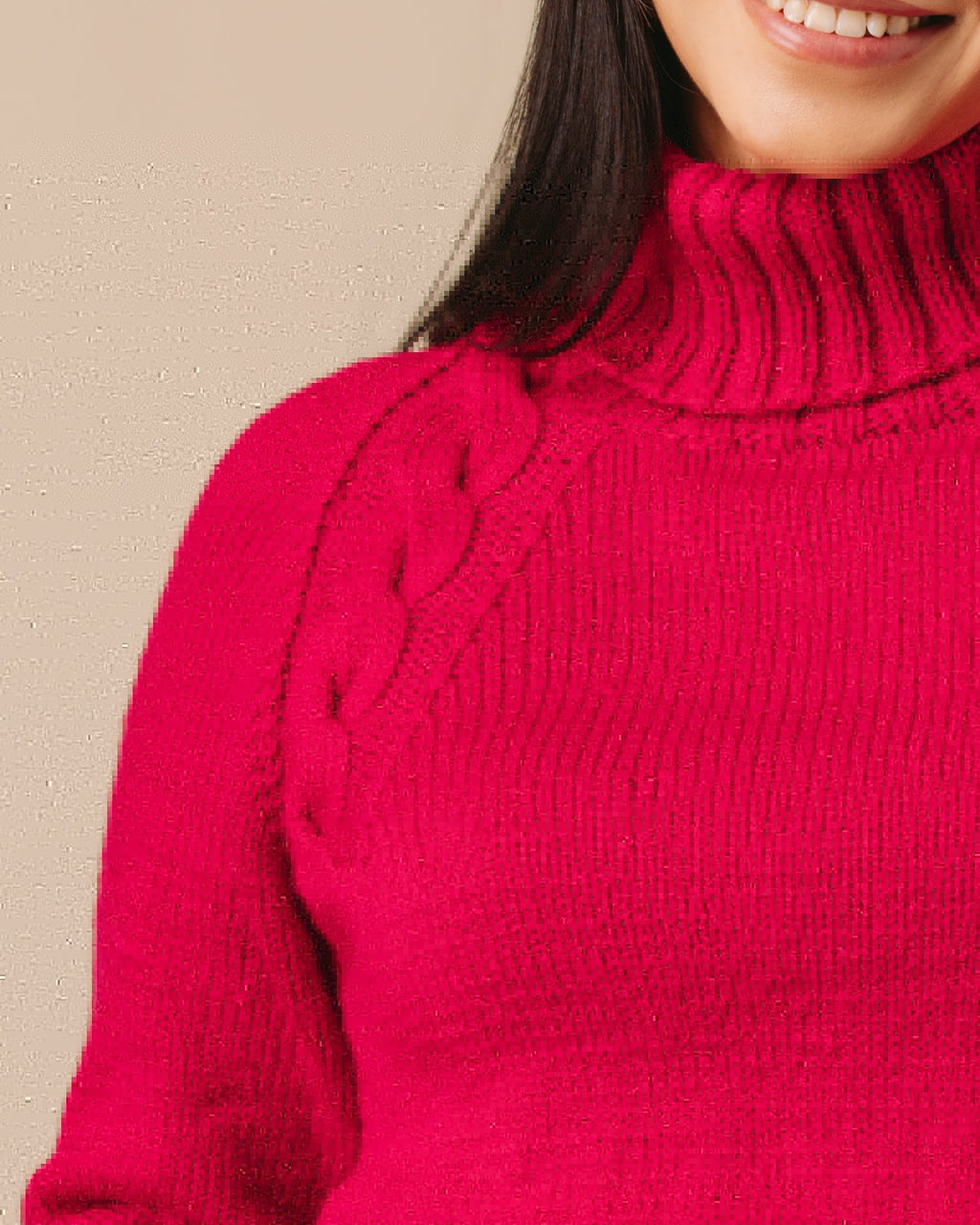 PT 8576 - Cabled Raglan Sleeve Jumper - Knitting Pattern