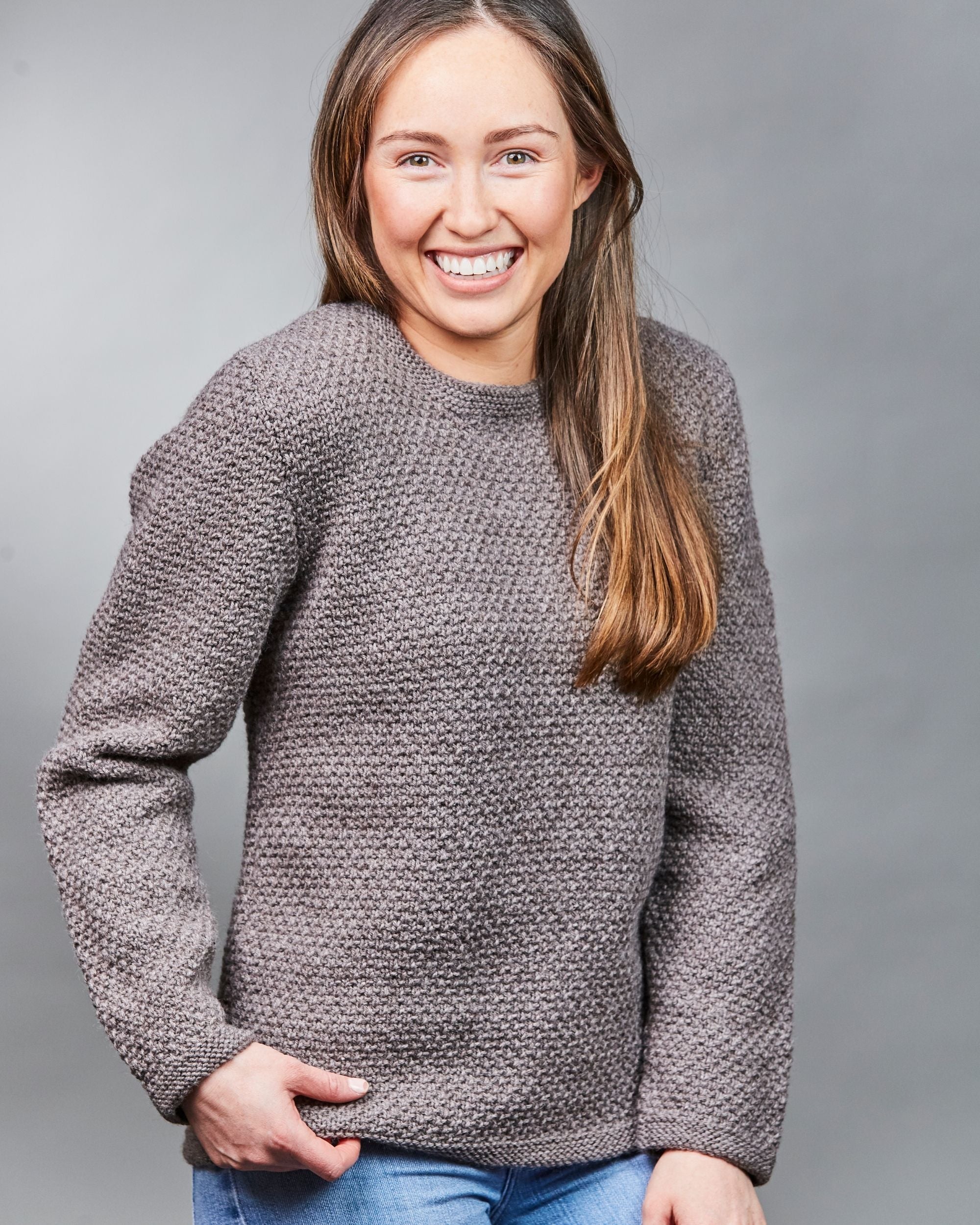 PT 8578 - Jumper with Easy Textured Pattern - Knitting Pattern