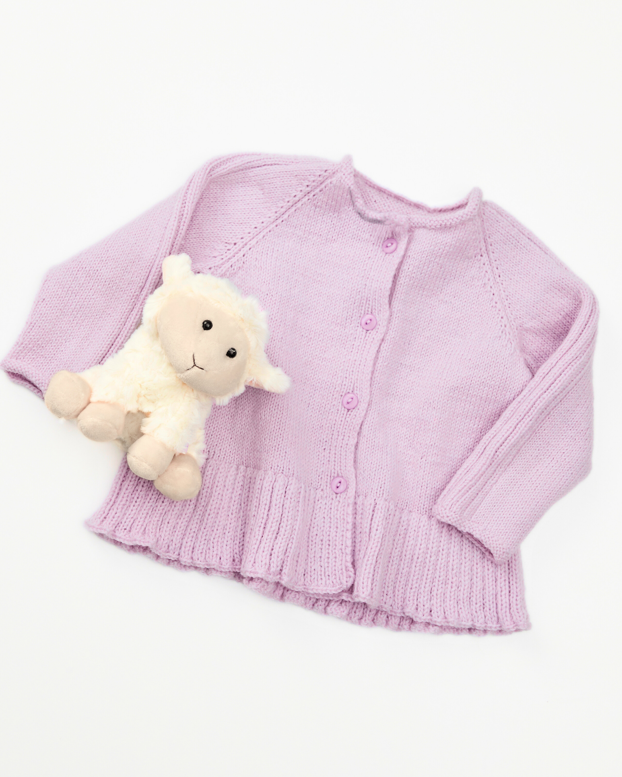 PT 8601 Toddlers' Top Down Ruffle Cardigan - Knitting Pattern