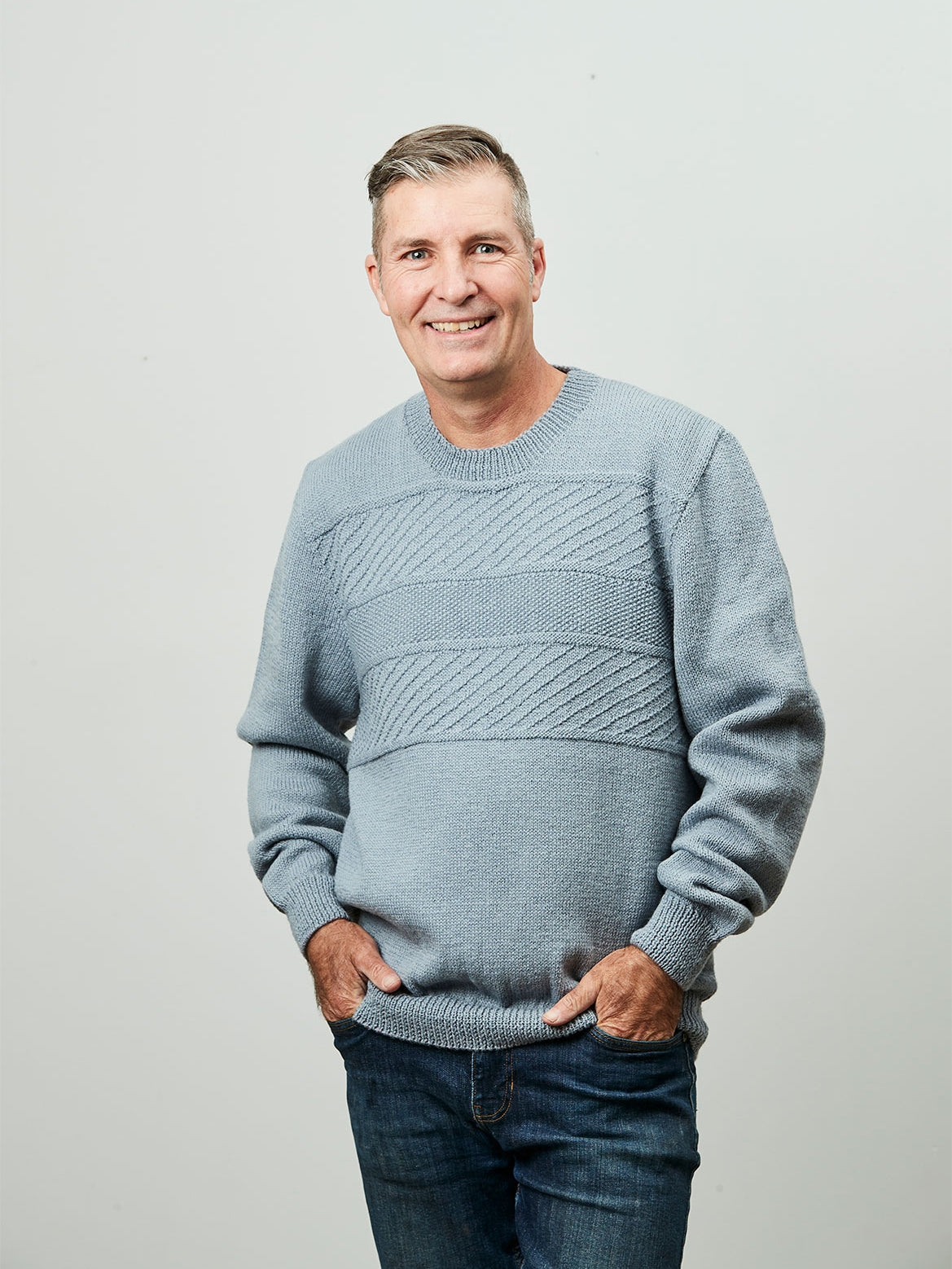 PT 8604 Textured Panel Jumper - Knitting Pattern