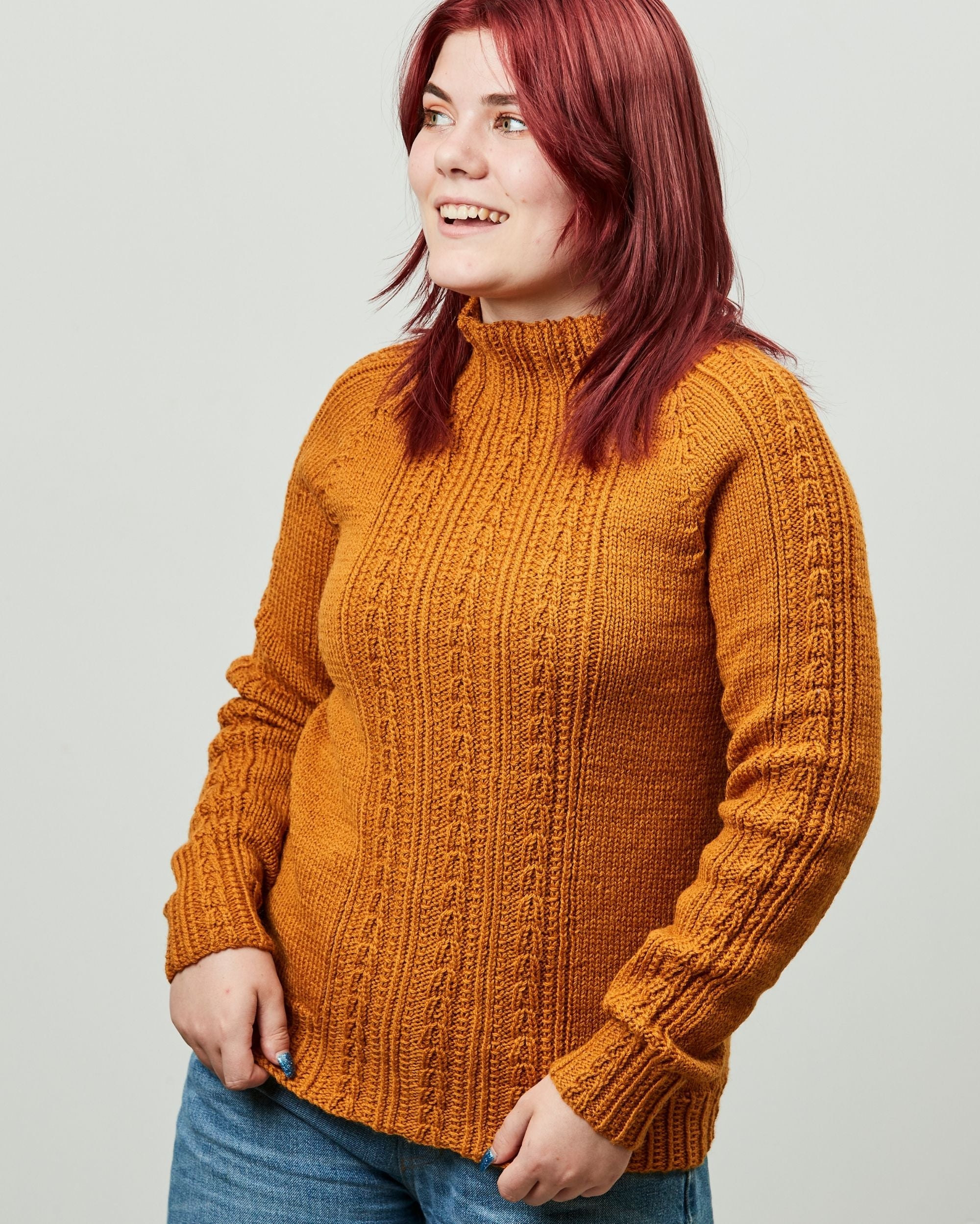 PT 8610 Rib and Cable Raglan - Knitting Pattern