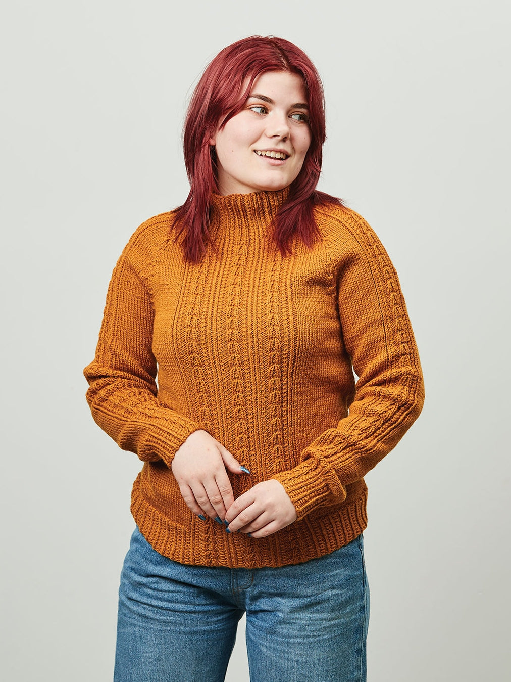 PT 8610 Rib and Cable Raglan - Knitting Pattern
