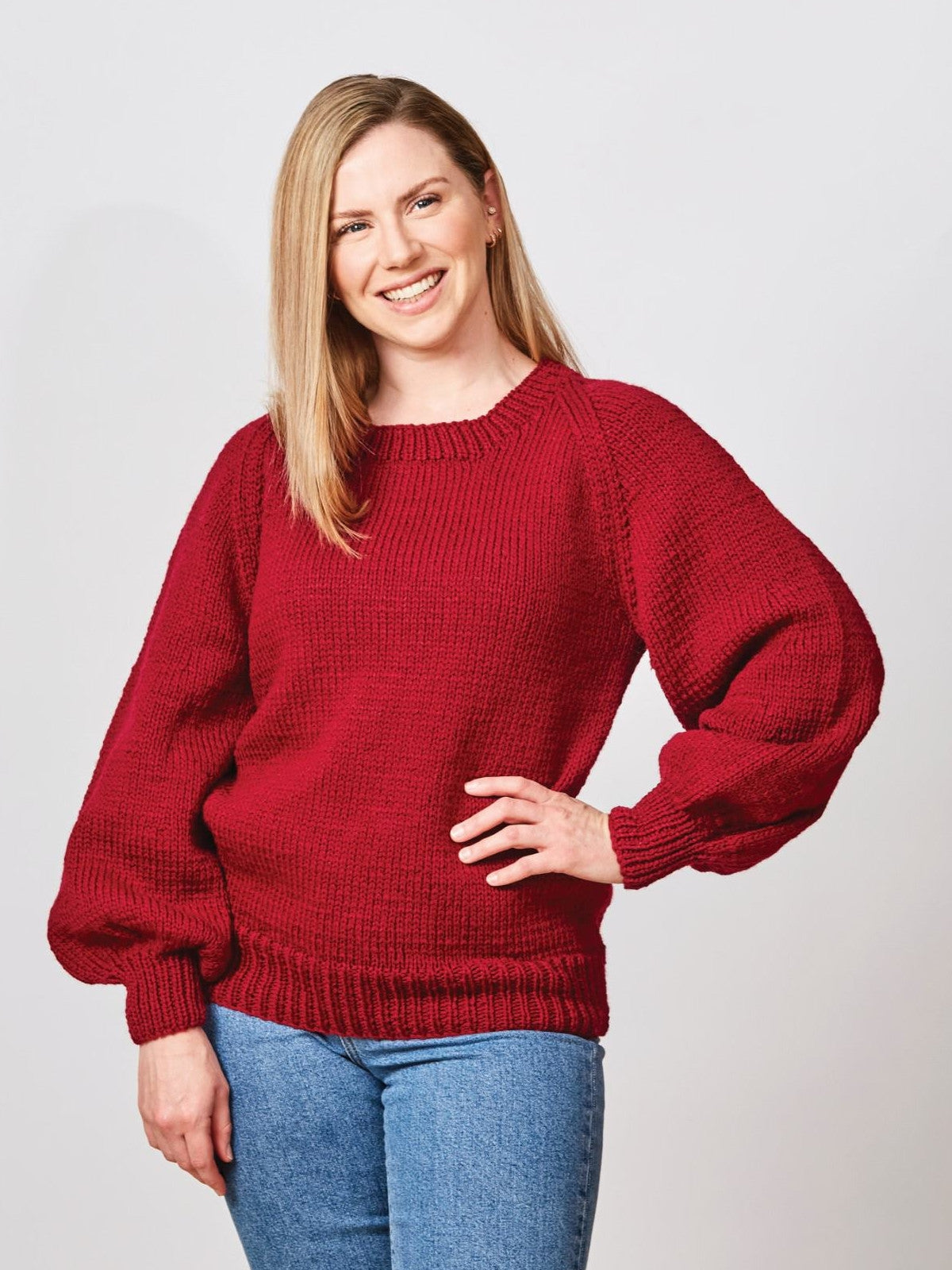 PT 8633 12 Ply Bishop Sleeve Jumper - Knitting Pattern