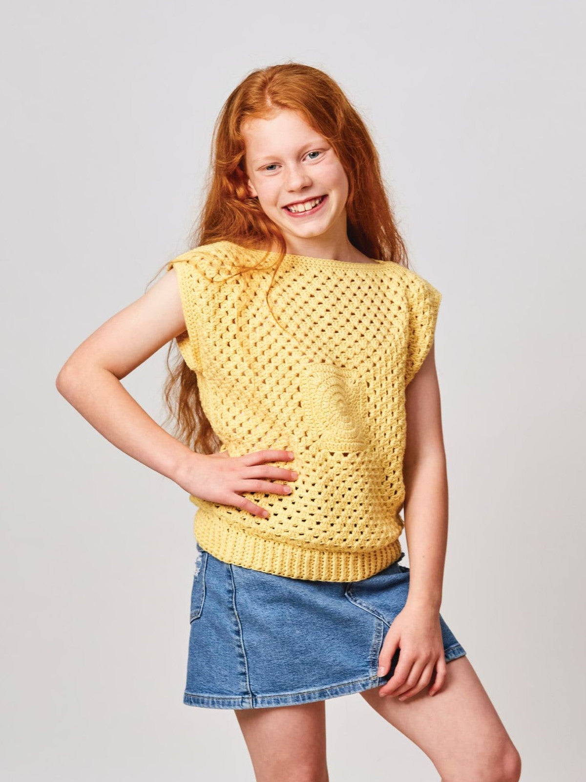 PT 8638 Kids Granny Square Tee - Crochet Pattern