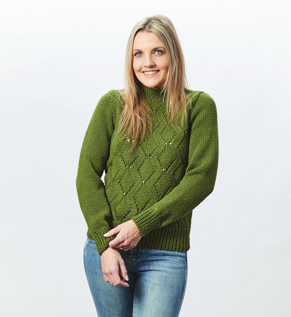 PT 8649 Chunky Lace Jumper - Knitting Pattern