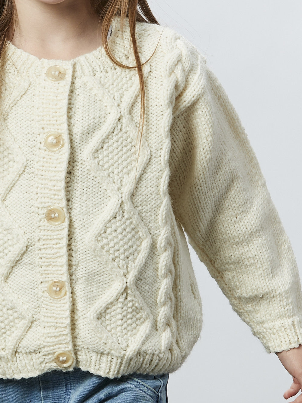 PT 8655 Kids' Cabled Cardigan - Knitting Pattern