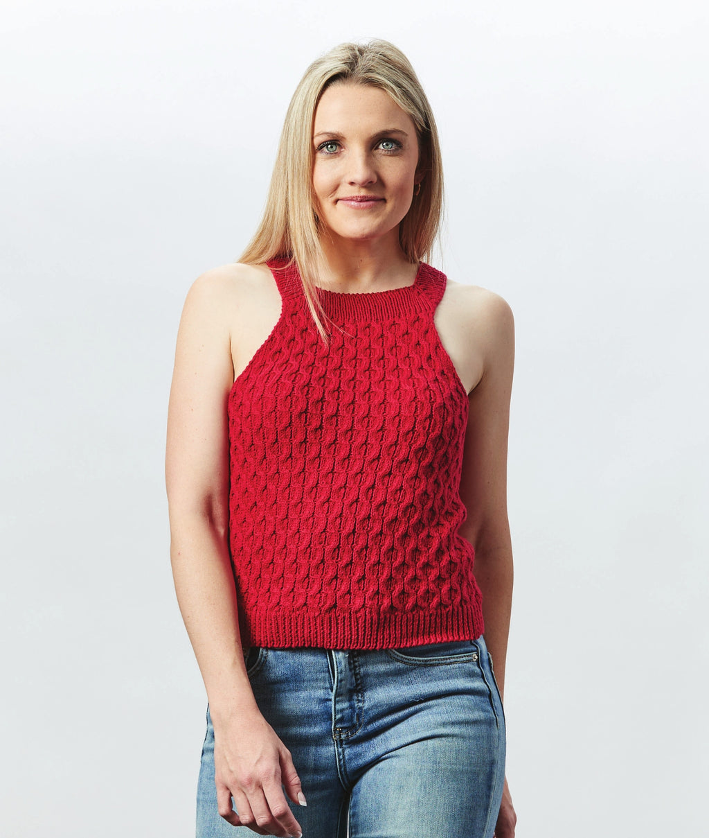 PT 8658 Summer Cable Tank - Knitting Pattern