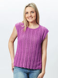 PT 8660 Eyelet Rib Tank - Adult Knitting Pattern