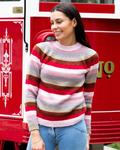 The Sunny Stripes Top-Down Jumper - Women's Knitting Pattern | PT 8739