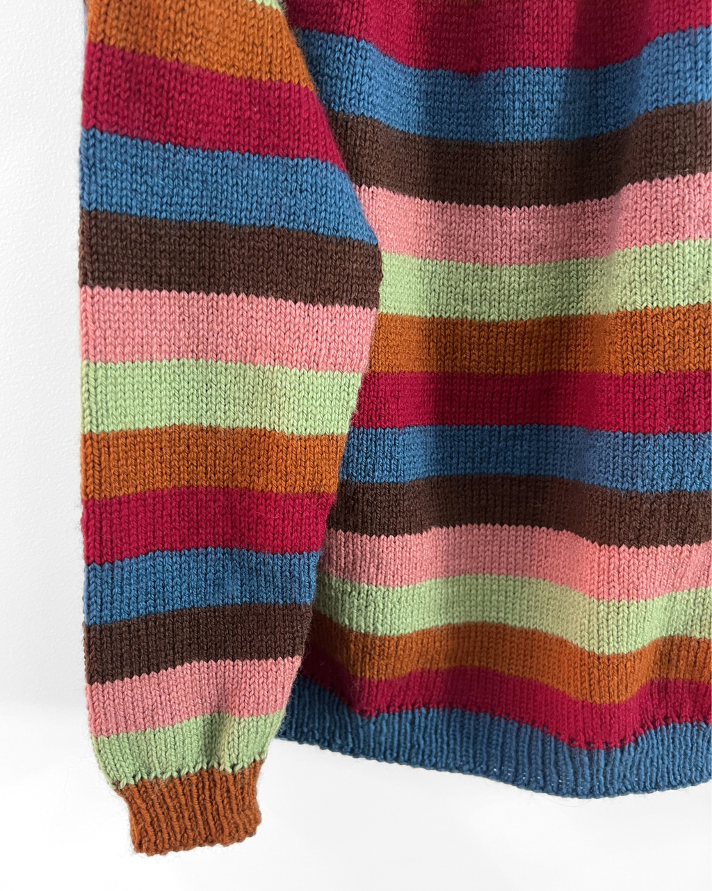 The Sunny Stripes Top-Down Jumper - Women's Knitting Pattern | PT 8739