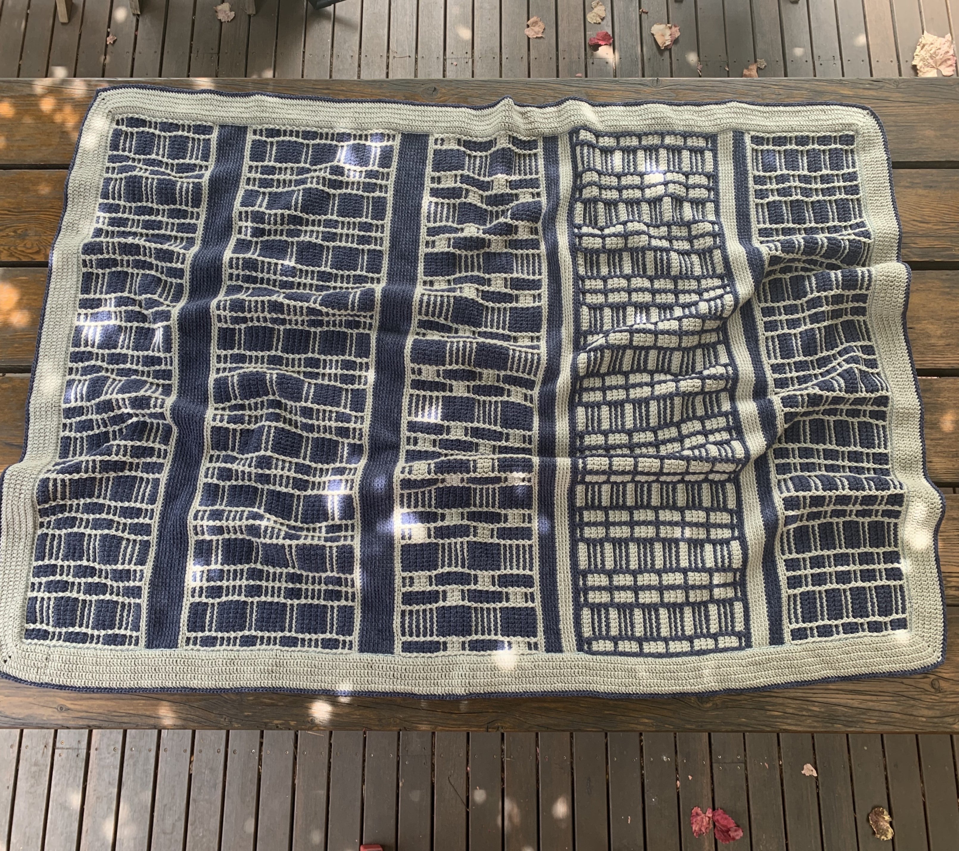 Mosaic Cobblestone Afghan PDF