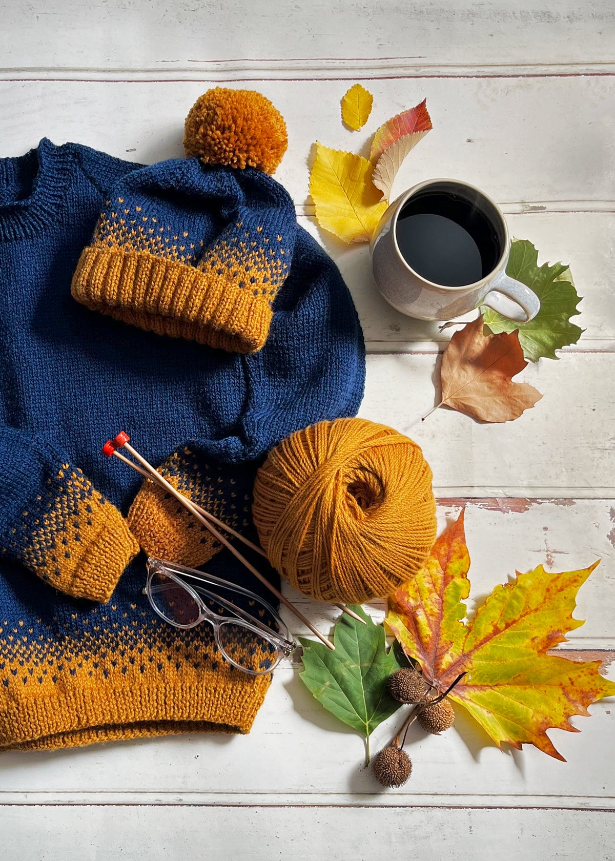 PT 8607 Kids' Colourwork Jumper & Beanie - Knitting Pattern