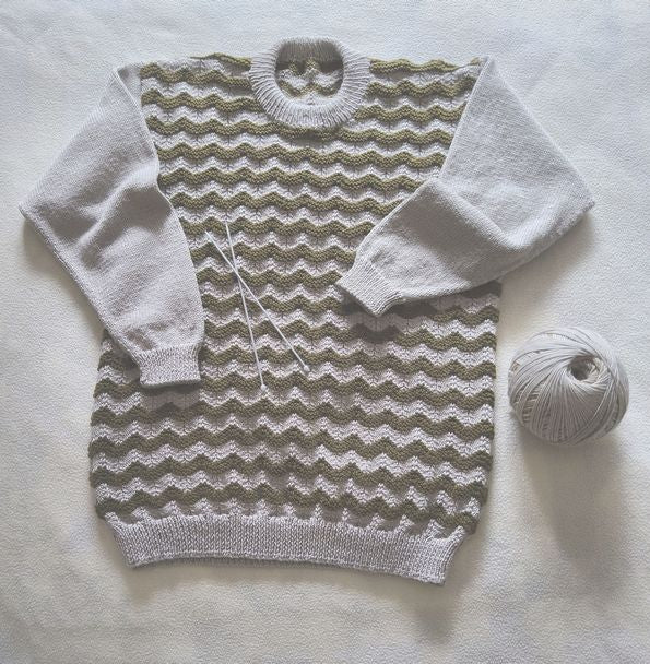 Textured Two-Colour Jumper PDF