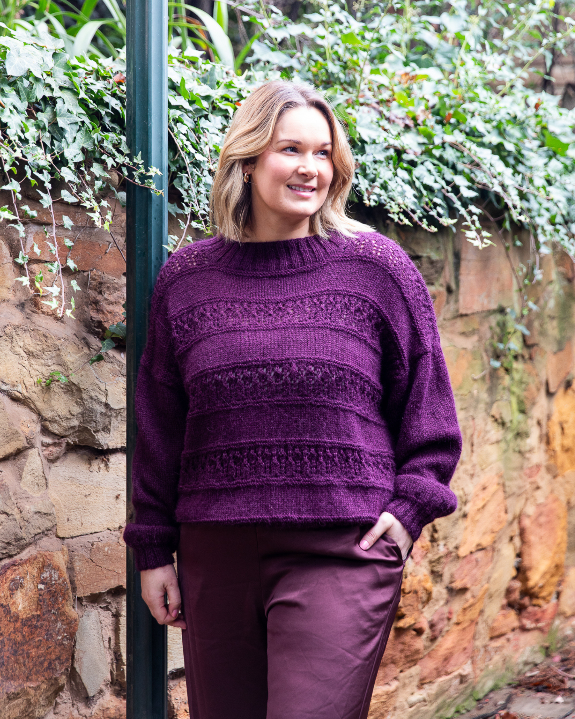 The Laurel  Lace Jumper - Adult Knitting Pattern | PT 8746