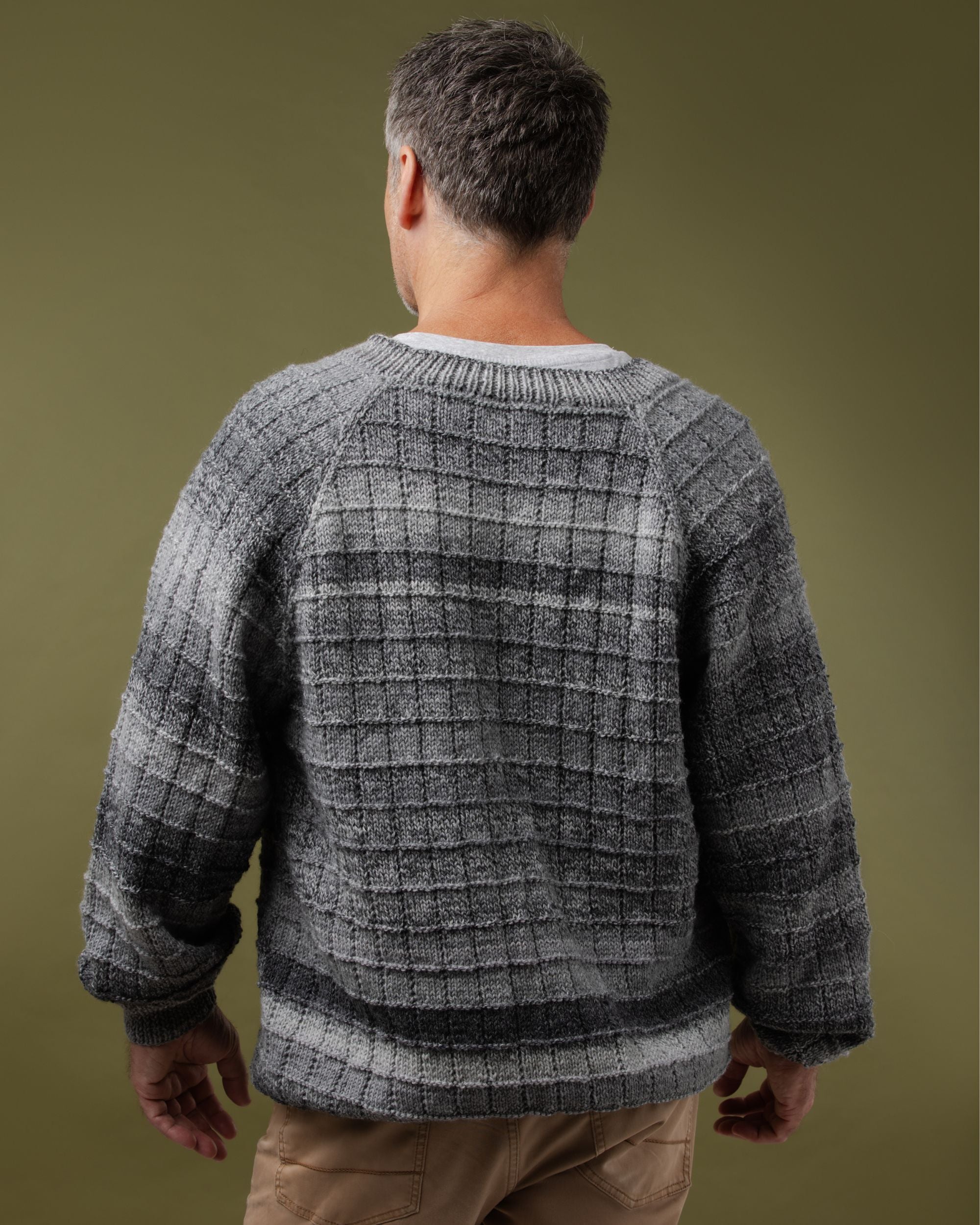 PT 8134 - Mens Grid Pullover - Knitting Pattern