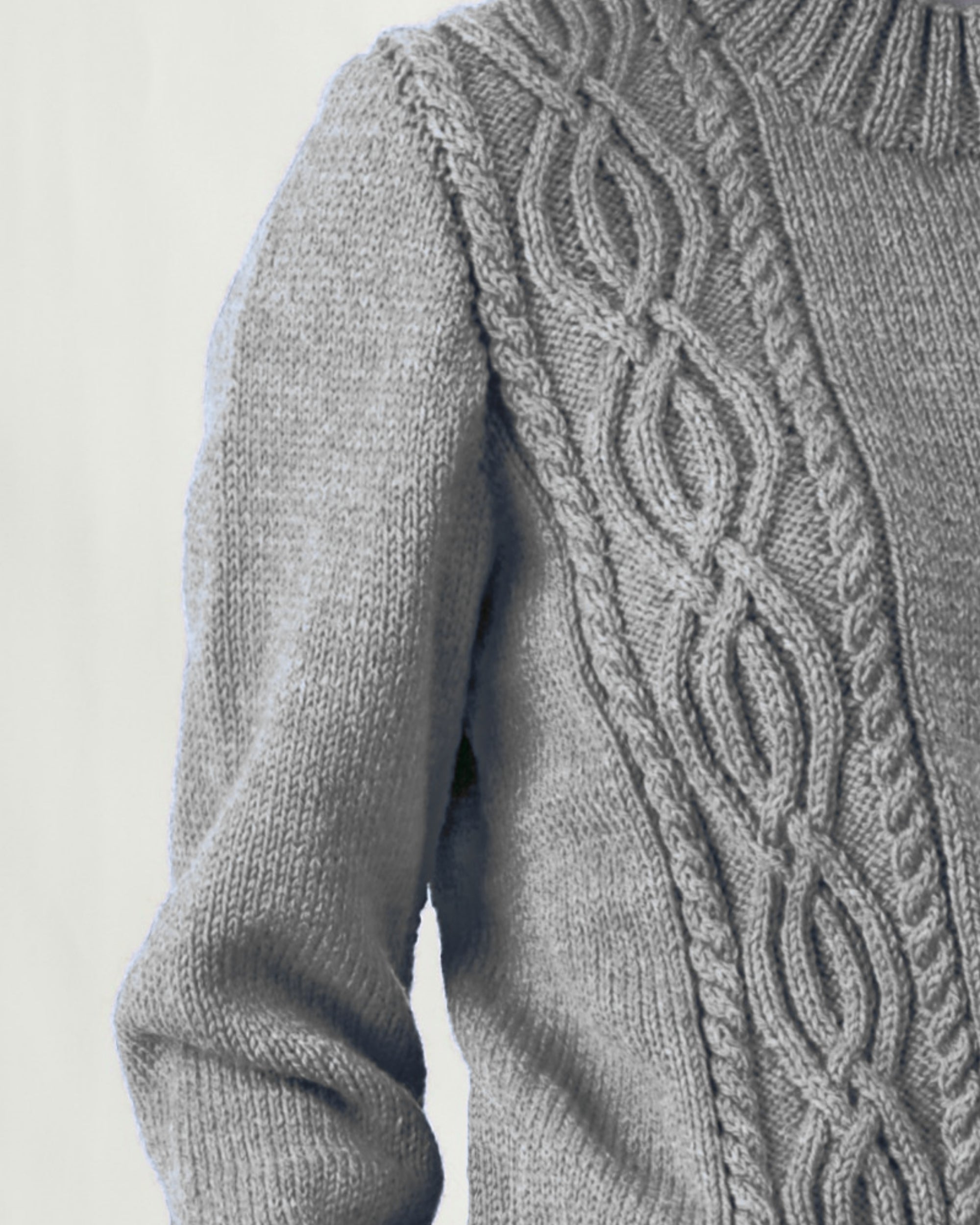 PT 8293 - Ladies Cabled Jumper - Knitting Pattern