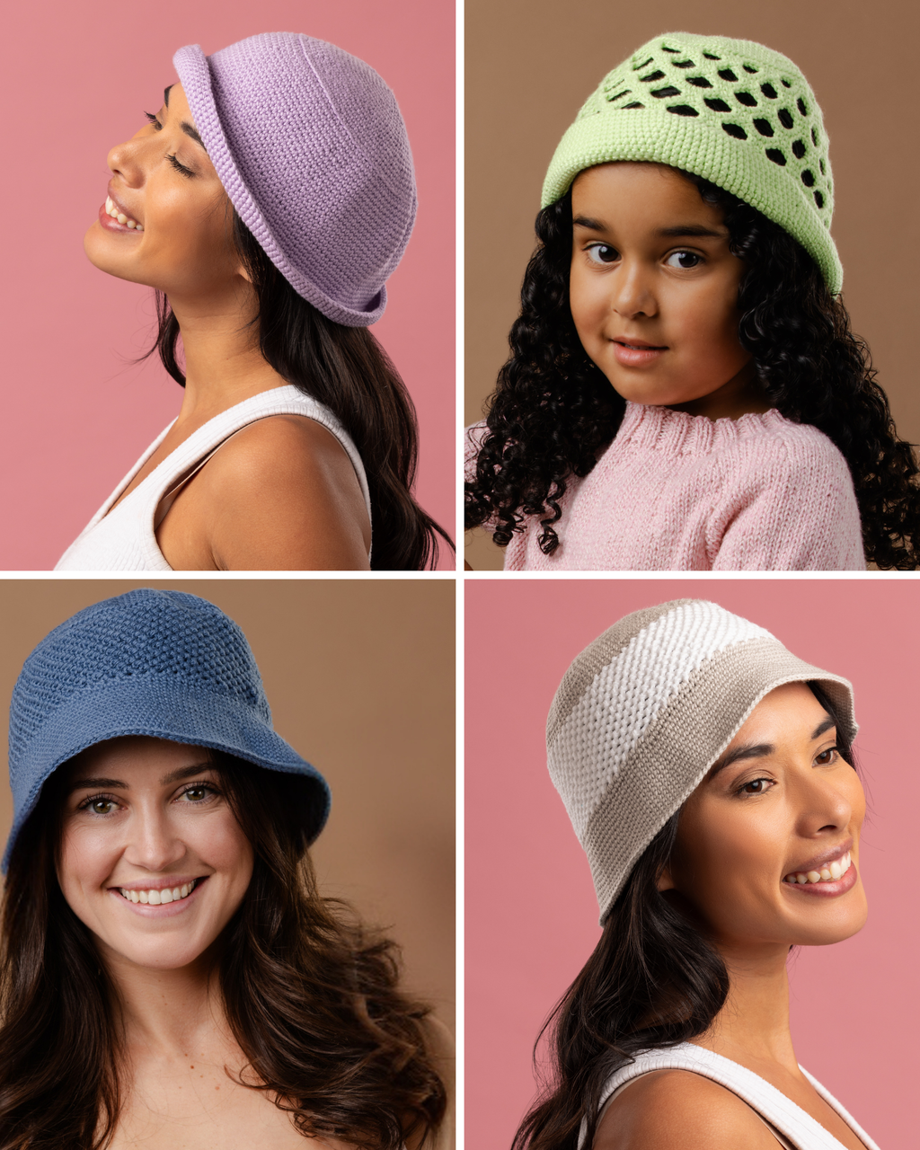 The Betty Bucket Hats - Adult and Kid Crochet Pattern | PT 8727