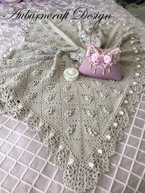 Vintage Bouquet for Bethany Blanket PDF