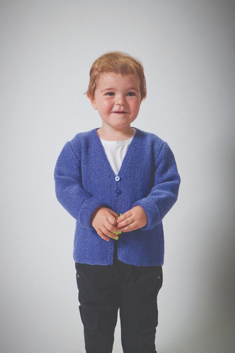 PT 8522 - Moss Stitch Jacket for Kids - Knitting Pattern