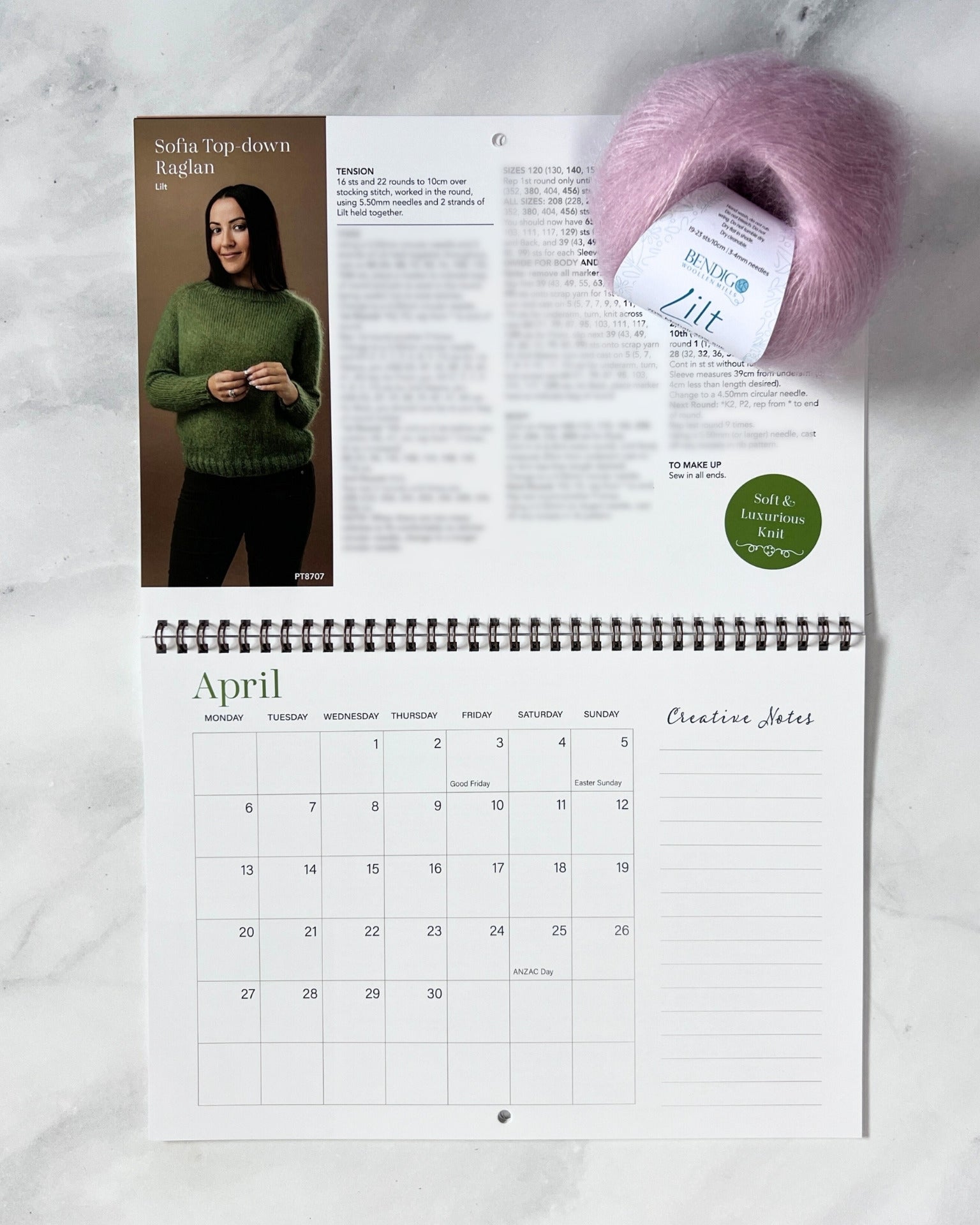BWM 2026 Knitter's Calendar