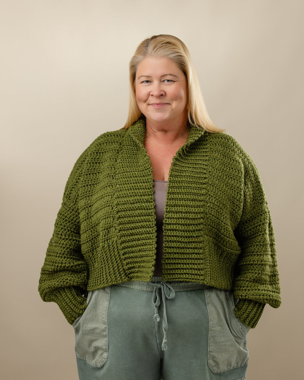 The Eva Crochet Cardigan - Chunky Yarn - Adult Crochet Pattern | PT 8695
