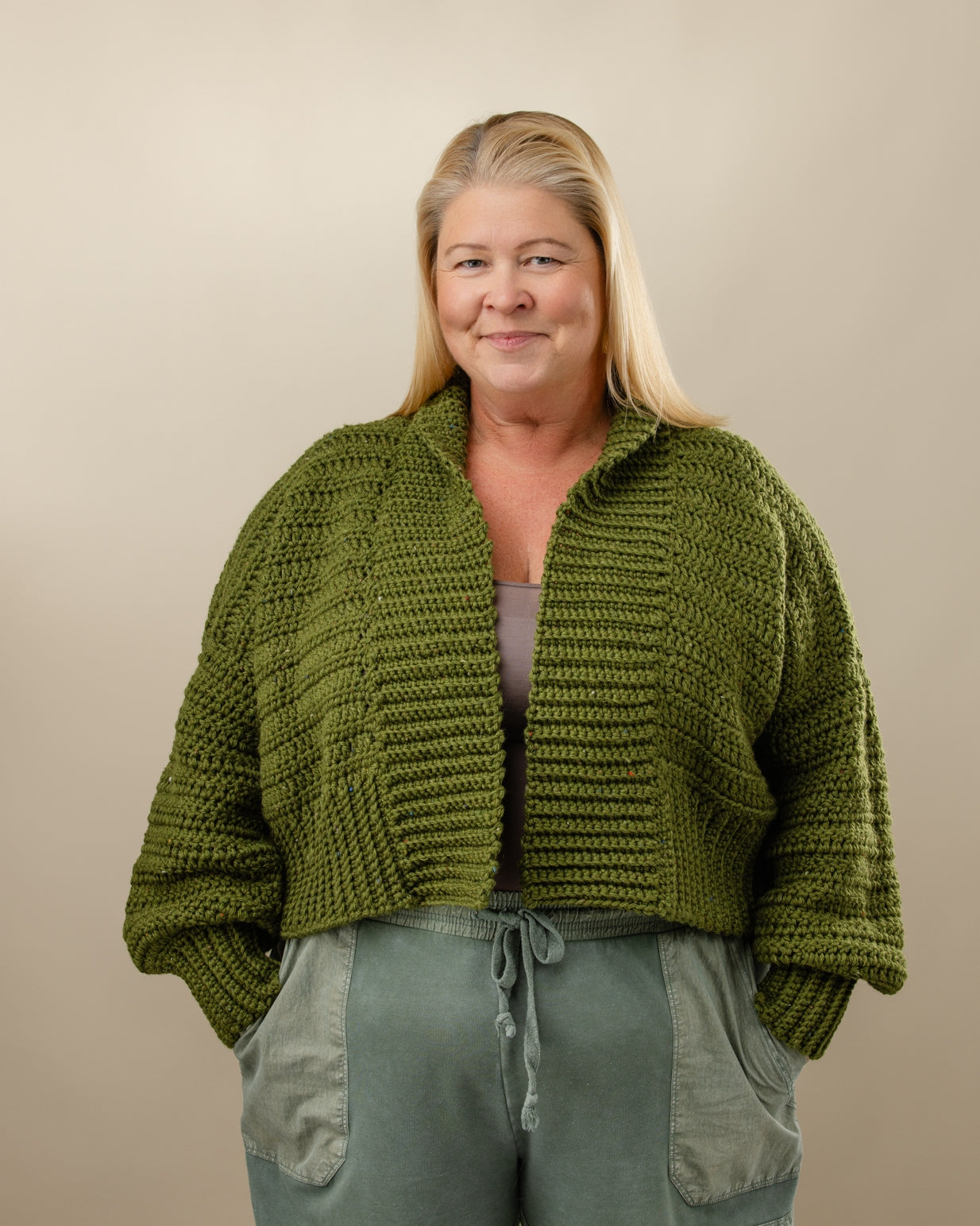 The Eva Crochet Cardigan - Chunky Yarn - Adult Crochet Pattern | PT 8695