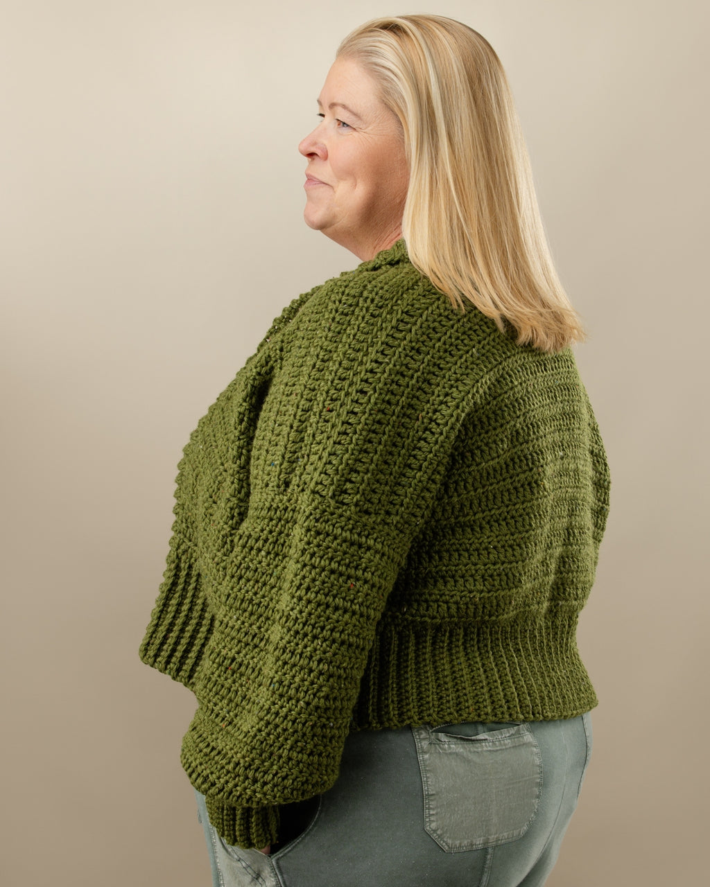 The Eva Crochet Cardigan - Chunky Yarn - Adult Crochet Pattern | PT 8695