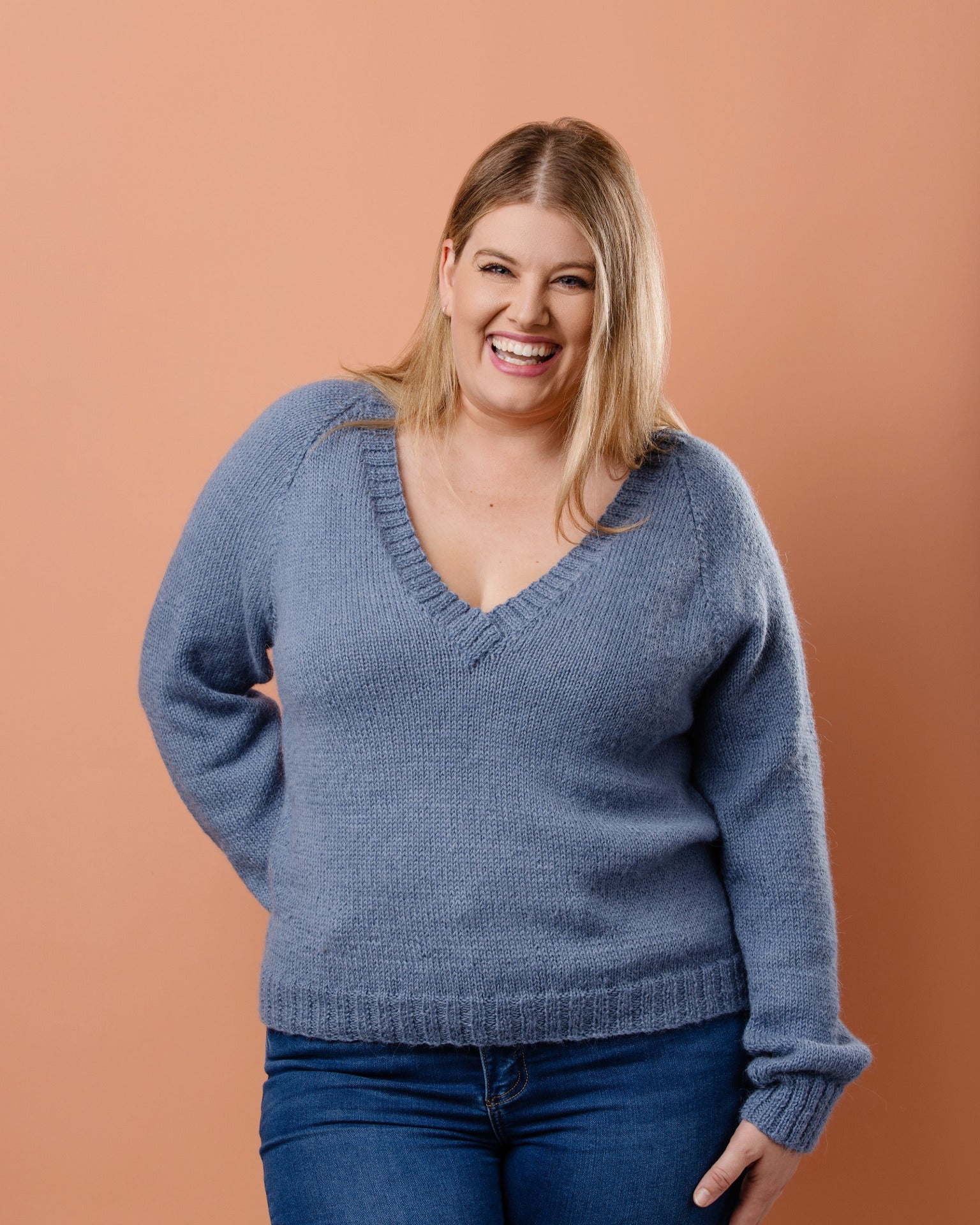 The Amelia V-Neck Jumper - Knitting Pattern | PT 8716