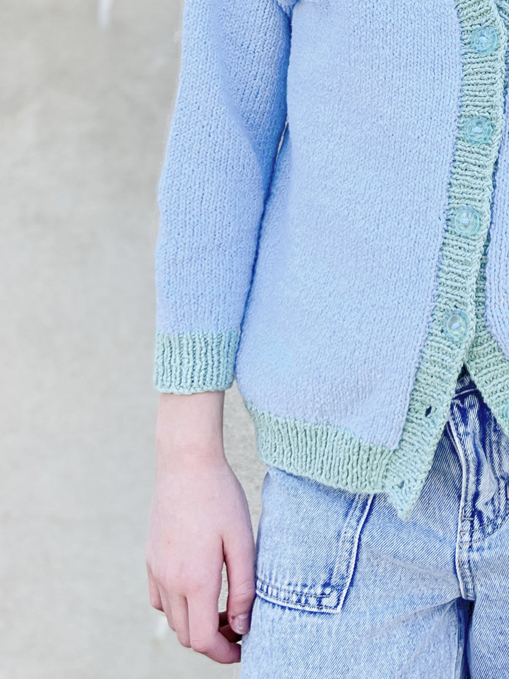 Kids Contrast Cardigan - Knitting Pattern | PT 8691