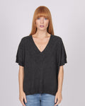 Style DF V-Neck Cable Trim Top