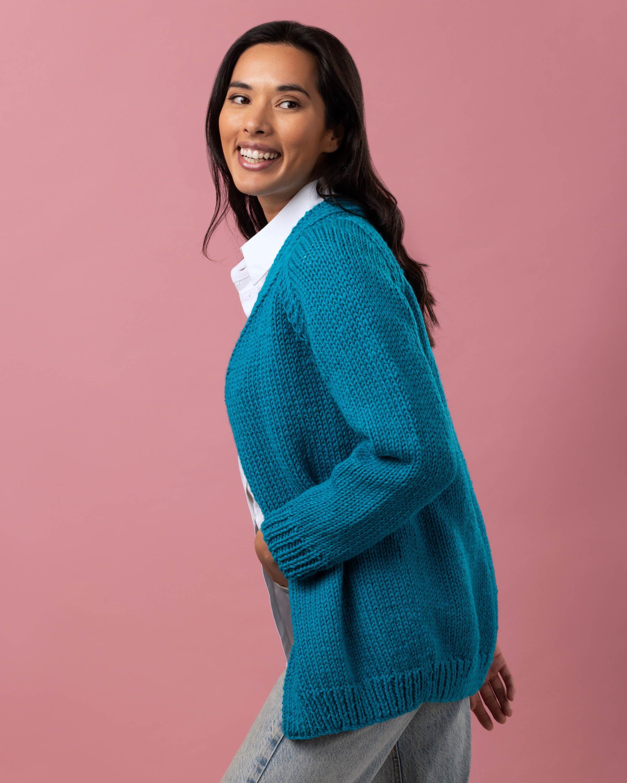 The Sloane Cardigan - Chunky Yarn - Adult Knitting Pattern | PT 8745