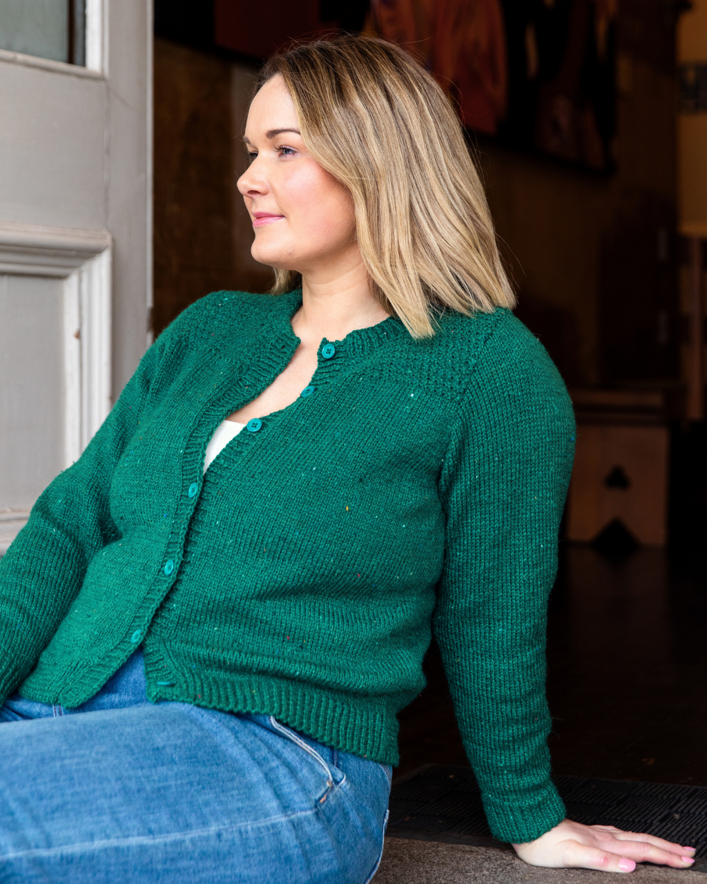 PT 8503 - Moss Shoulder Cardigan - Knitting Pattern