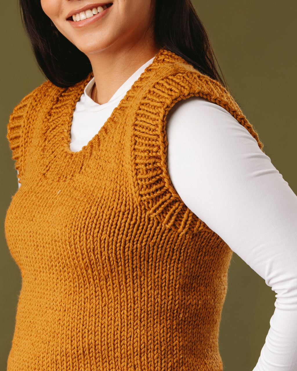 The Emma Vest - Chunky Yarn - Adult Knitting Pattern | PT 8699