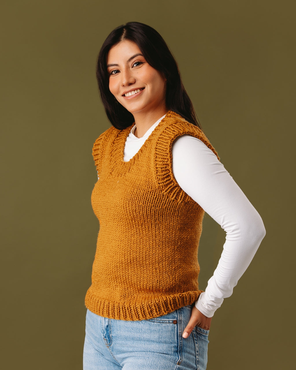 The Emma Vest - Chunky Yarn - Adult Knitting Pattern | PT 8699