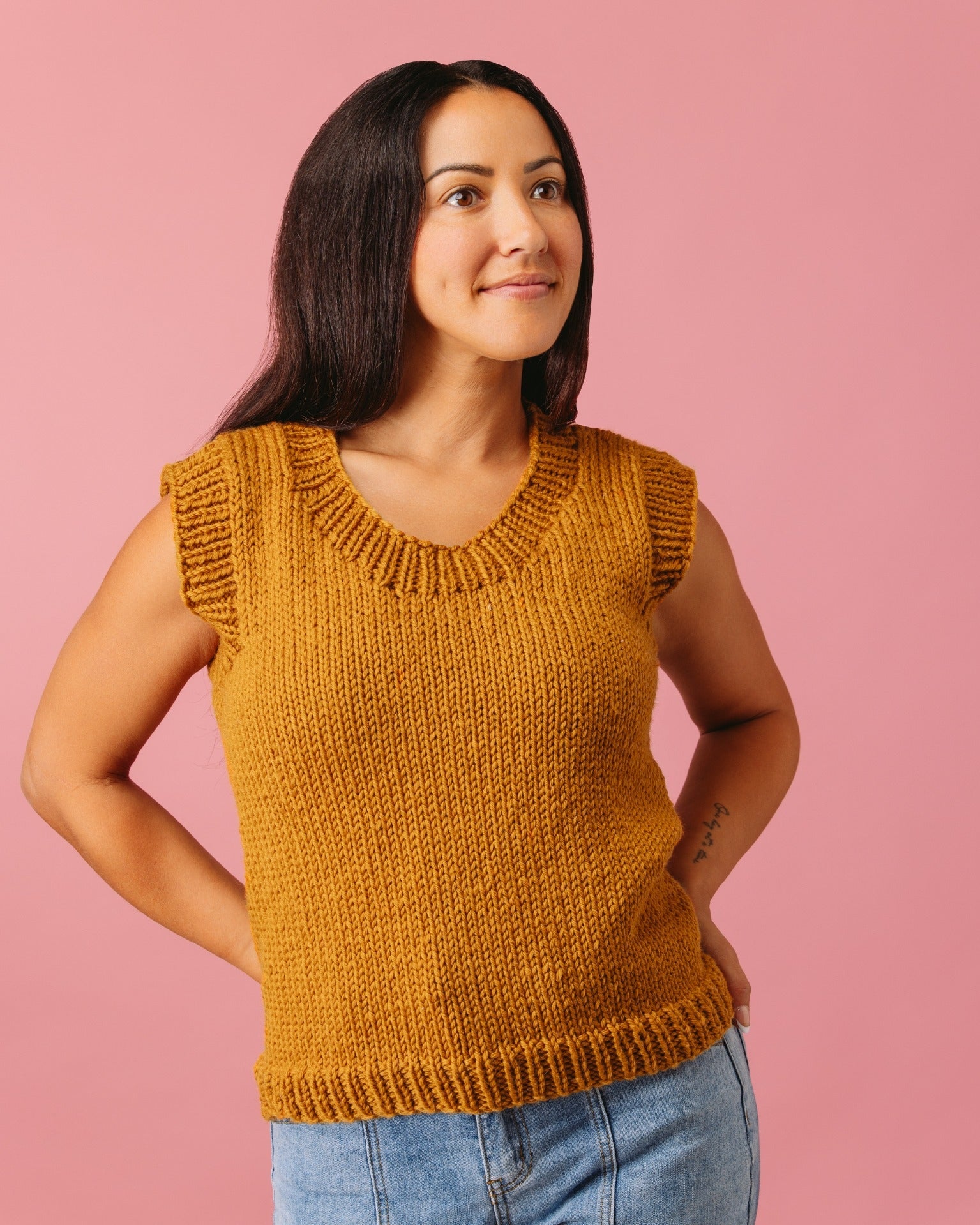 The Emma Vest - Chunky Yarn - Adult Knitting Pattern | PT 8699