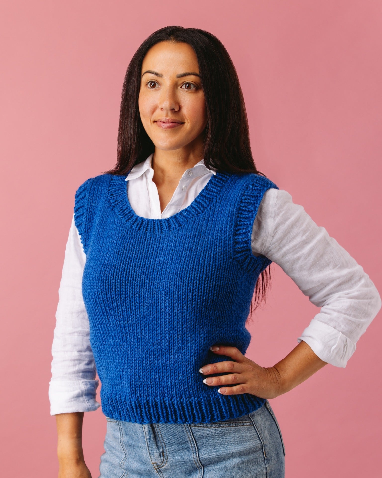 The Emma Vest - Chunky Yarn - Adult Knitting Pattern | PT 8699