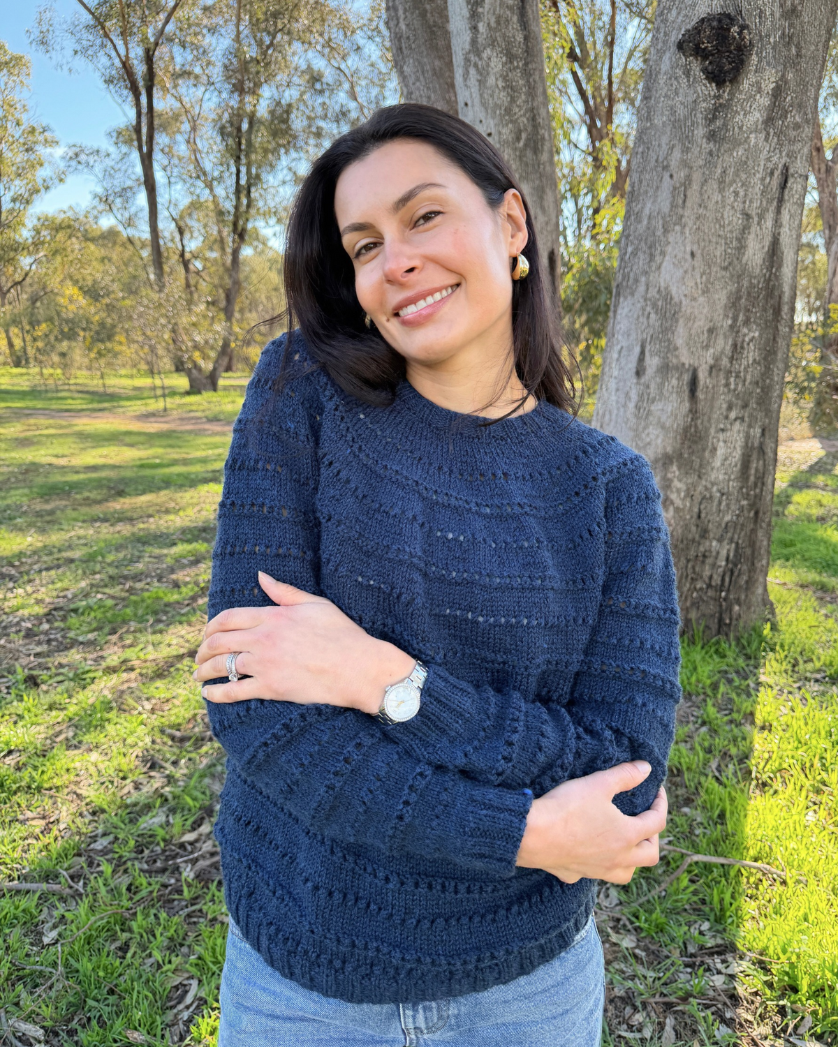 The Evelyn Top-Down Jumper - Women's Knitting Pattern | PT 8747