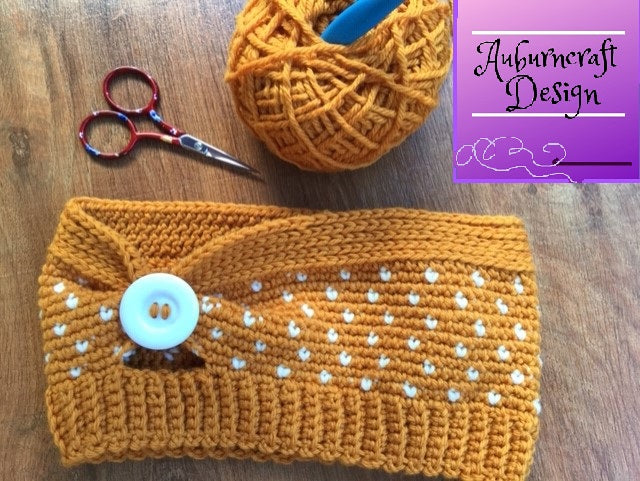 Autumn Snowdrops Keyhole Head Warmer PDF