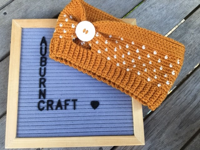 Autumn Snowdrops Keyhole Head Warmer PDF