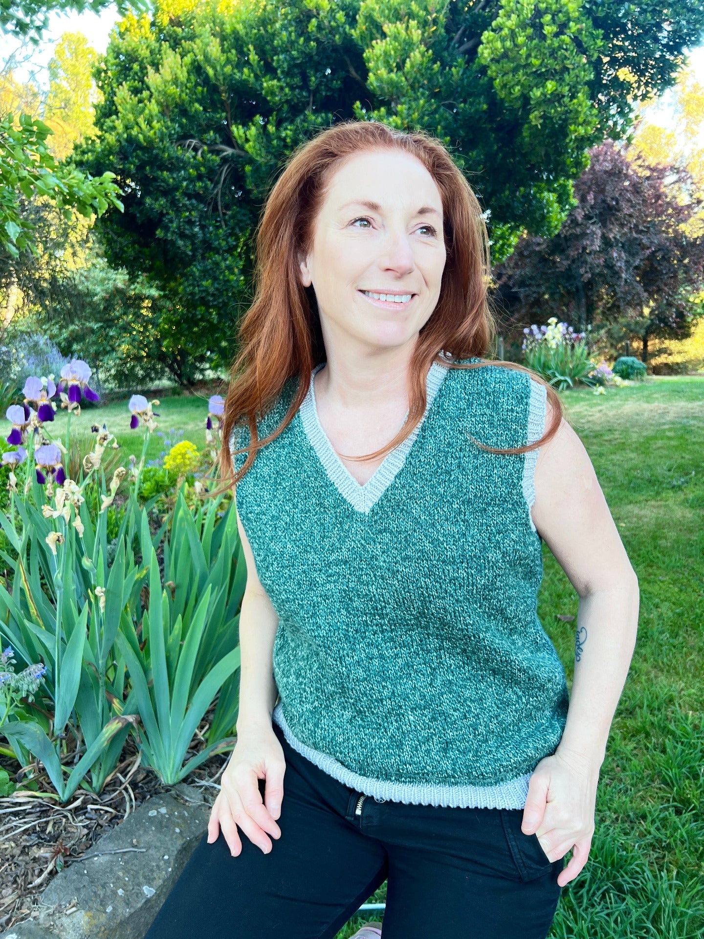 The Grace V-Neck Vest - Free Adult Knitting Pattern