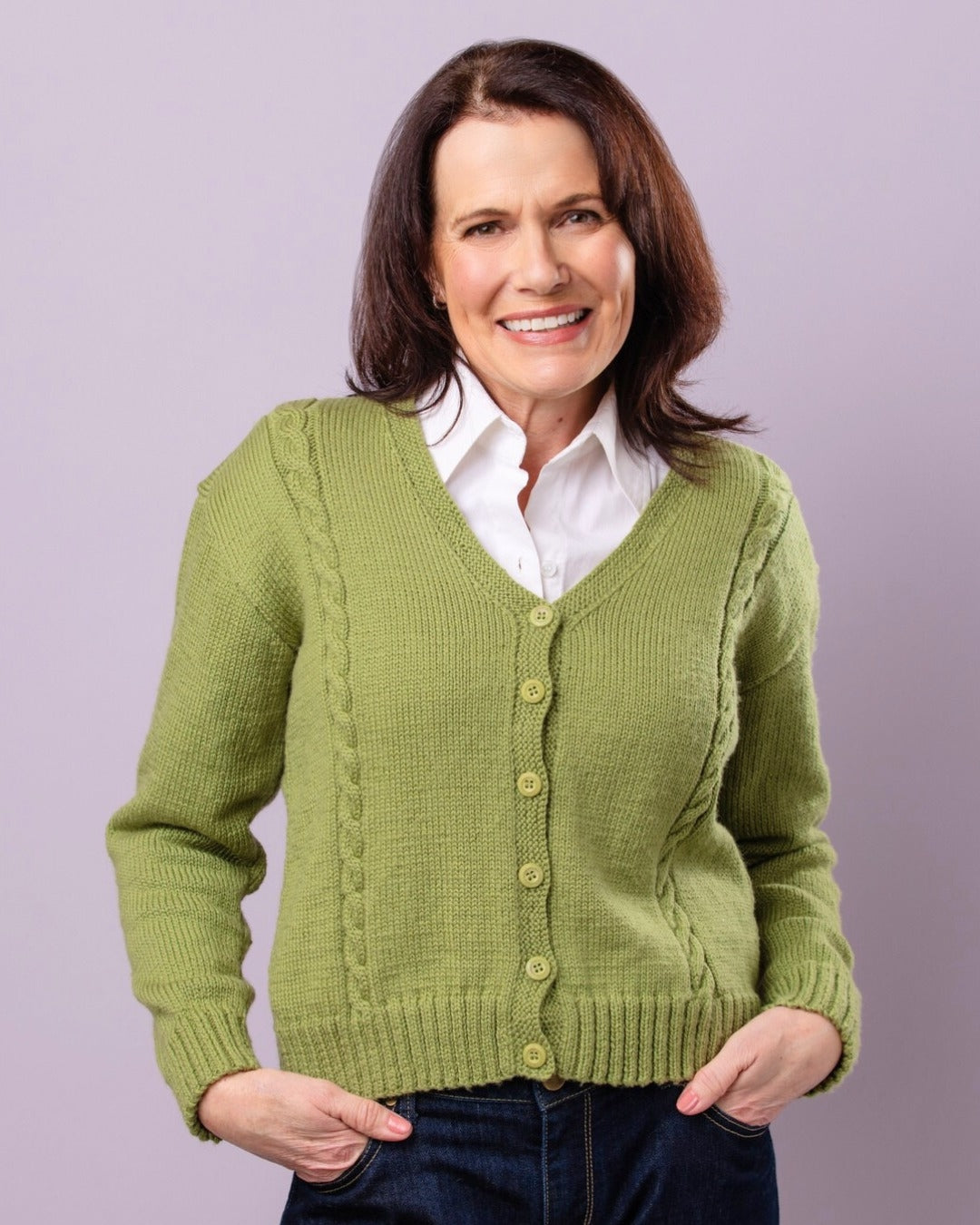 The Jodie Cabled Cardigan - Women's Knitting Pattern | PT 8712