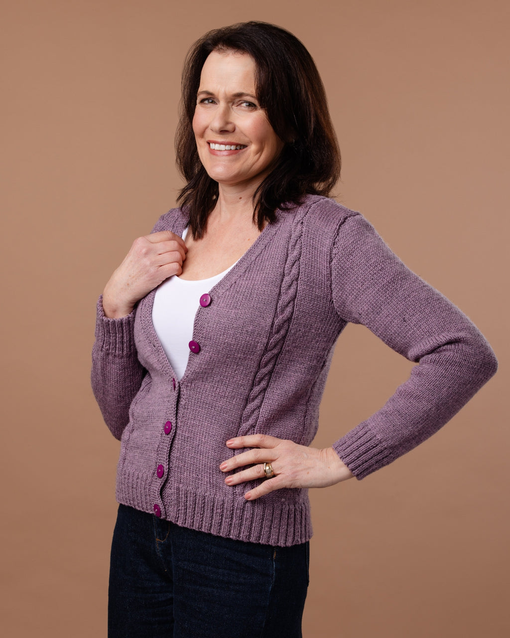 The Jodie Cabled Cardigan - Women's Knitting Pattern | PT 8712