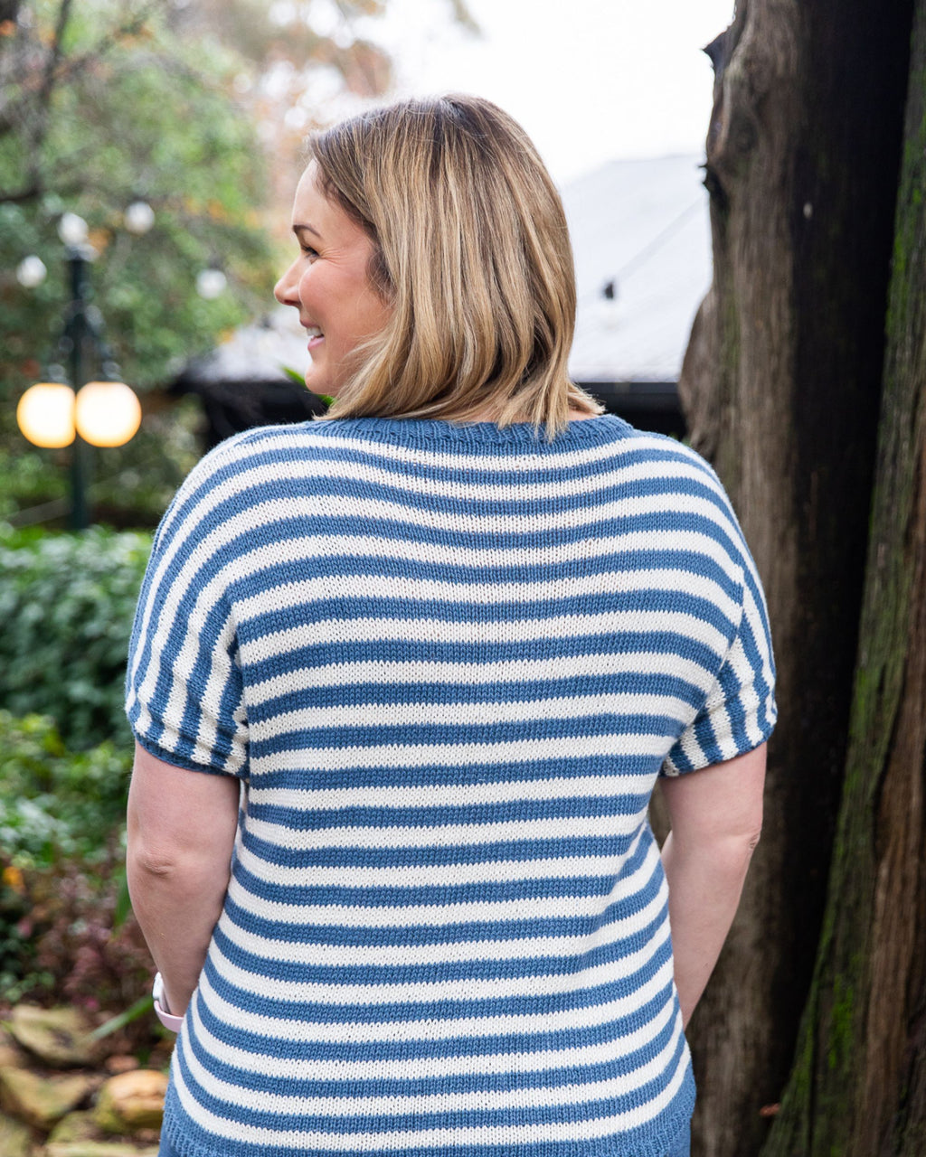 The Kay Striped Tee - Free Adult Knitting Pattern