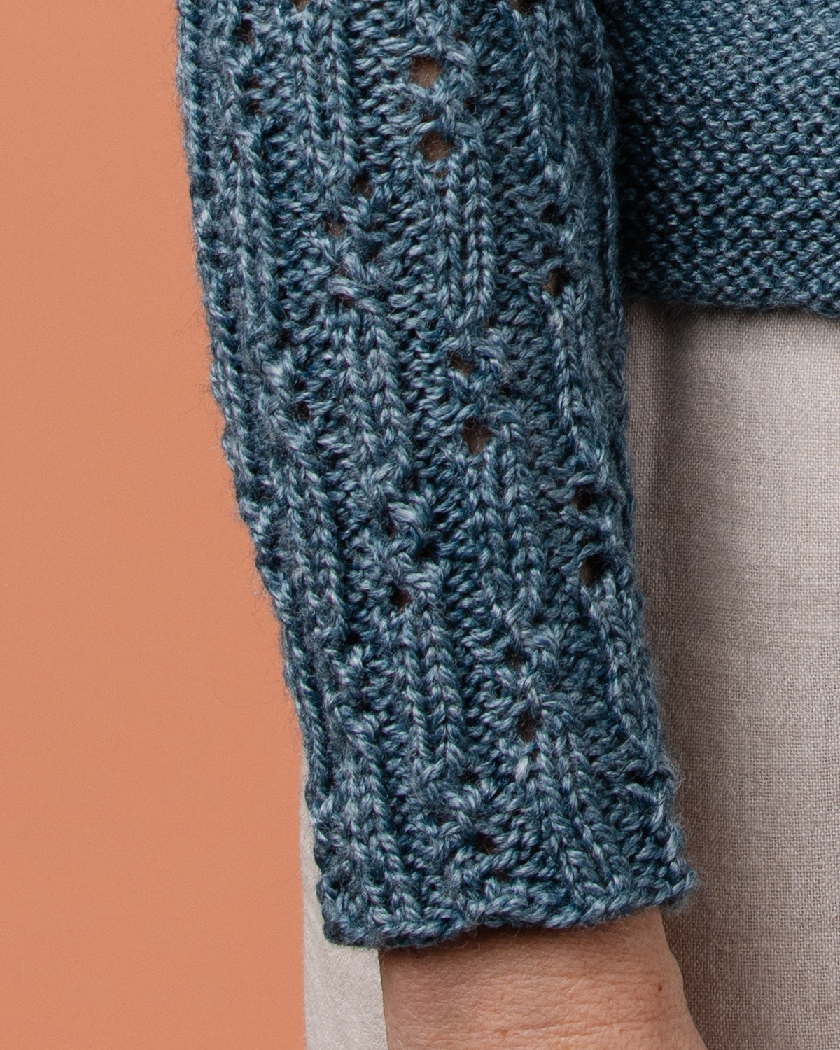 The Lucia Lace Sleeve Jumper - Adults Knitting Pattern | PT 8719